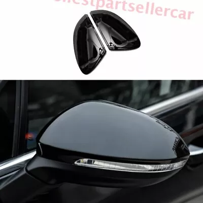 For VW Golf MK8 2020-2024 Gloss Black Rear View Side Door Mirror Cover Trim 2PCS • $62.53