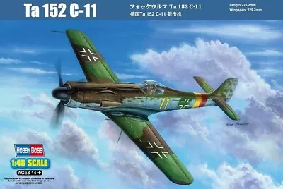 Hobbyboss 1:48 Scale Model Kit - Focke Wulf Ta 152 C-11 HBB81704 • $22.29