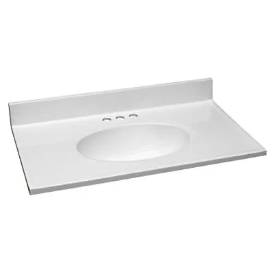586198 Cultured Marble Vanity Top 31x19 Solid White • $191.48
