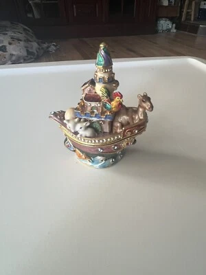 $5 • Buy Nobility Noahs Ark Bejeweled Trinket Box Vhtf Great Condition