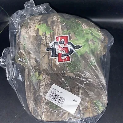 NCAA San Diego State Azteca Adjustable Realtree Camo Trucker Hat Cap NWT • $14.99