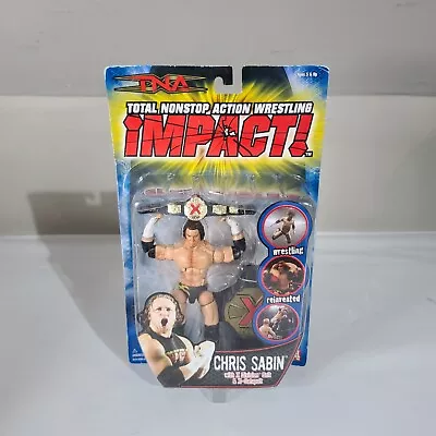 TNA Impact Chris Sabin X-Division Title Marvel Toys Wrestling Action Figure 2005 • $59.99