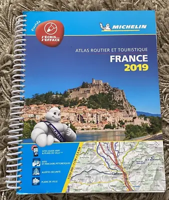 France 2019 Michelin Touring Atlas/Map French Laminated (Write On/wipe Off) • £8