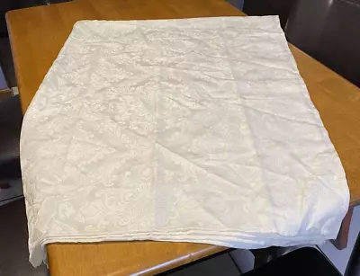 Caiden Elegance Damask Fabric Tablecloth 60  X 84  Oblong/Rectangle Ivory • $22