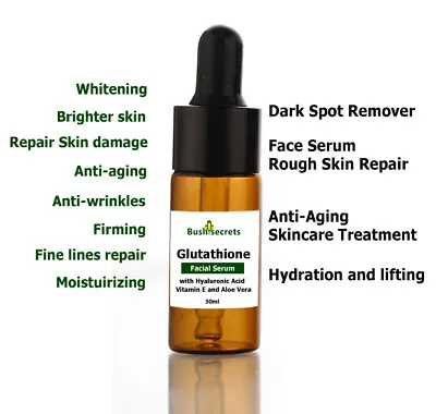 $20 • Buy Glutathione Vitamin C, Face Serum Skin Brightening Whitening Dark Spot Remover