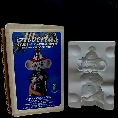Alberta's A-330 Ceramic Slip Mold Fireman Mouse Christmas Ornament W/Box • $7.49