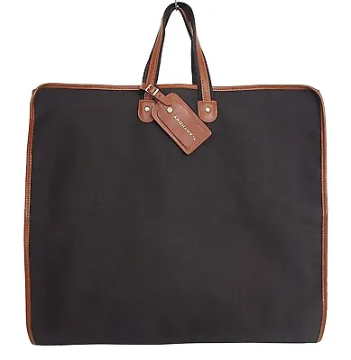 T. Anthony Canvas Leather Garment Carrier Bag Black Tan • $350