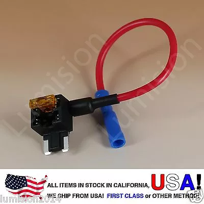 Add-a-circuit Blade Style Atm Low Profile Mini Fuse Holder Fuse Tap + 5amp Fuse • $6.25