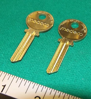 Medeco 5  Pin Blank Uncut Round Headed Keys - Qty. 2 For 1 Price   • $9.20
