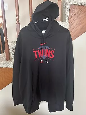 Minnesota Twins Nike Authentic Collection Therma Fit Black Hoodie 3XL XXXL NEW • $49