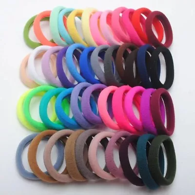 £3.79 • Buy 5CM Thick Strong Hair Ties Women Girls School Endless Hair Elastic Bobbles Bands