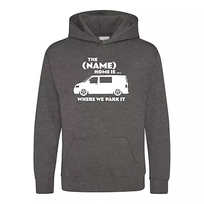 Kids Campervan Personalised Park Camping Hoodie Camper Name Hoody Hooded Sweat • £16.99