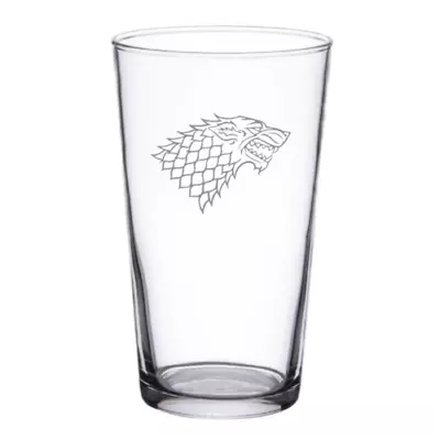 Custom Game Of Thrones Engraved Pint Glass Stark Dire Wolf Design Sigil • £12.90