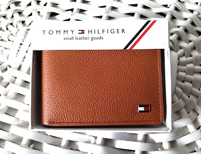 £18.99 • Buy Men's Leather Wallet 'Tommy Hilfiger' Bifold, TAN, Coin Pouch, MRP $60.00, SALE
