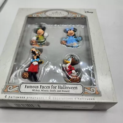 2007 Hallmark Disney Famous Faces For Halloween Ornament Set Of 4 Mickey Goofy • $18.74