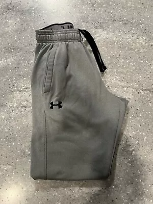 Mens Under Armour Cold Gear Loose Fit Gray Sweat Pants Joggers Size Small • $15