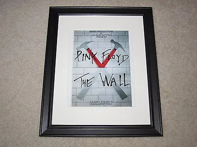 $38.69 • Buy Framed Pink Floyd The Wall Concert Mini Poster Nassau 2-27-1980, 14 X16.5  RARE!