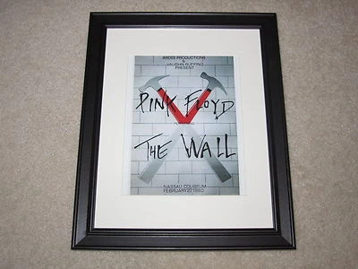 $38.69 • Buy Framed Pink Floyd The Wall Concert Mini Poster Nassau 2-27-1980, 14 X16.5  RARE!