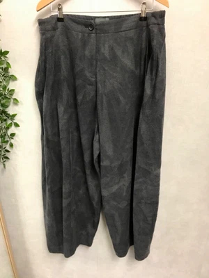 £55 • Buy OSKA Grey Shaded Herringbone Wool Mix Wide Leg Pocket Ttousers SZ4 UK16-18