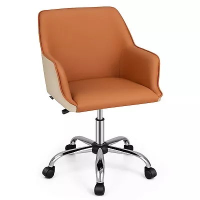 Adjustable Desk Chair PU Leather Office Chair Swivel Leisure Task Arm Chair • $89.99