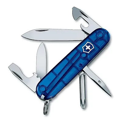 New Victorinox Swiss Army Knife Tinker Sapphire Pocket Knife Boxed 1.4603.t2r-x2 • $29.99