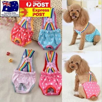 $11.95 • Buy Female Pet Dog Cat Puppy Pant Menstrual Sanitary Nappy Diaper Wrap Underwear