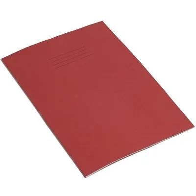 A4 School College Student Plain School Exercise Book Blank Red Cover 64 Pages • £2.99