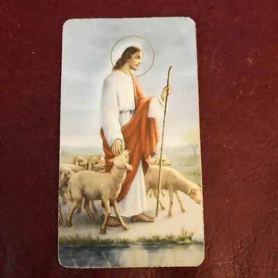 Vintage Catholic Holy Card - Christ The Good Shepherd • $1.99