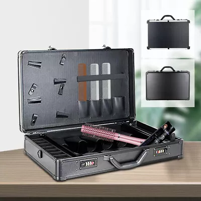 Professional Barber Stylist Salon Scissor Combs Clipper Box Travel Carry Case US • $47.56
