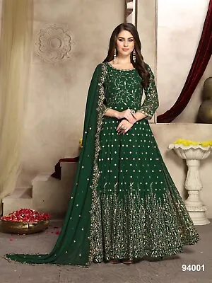 Indian Pakistani Designer Bollywood Anarkali Ethnic Party Gown Dress Wedding • $81.33