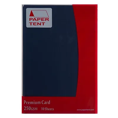 Papertent A4 Premium Card 250gsm 10 Sheets Per Pack - Dark Blue • £4.99