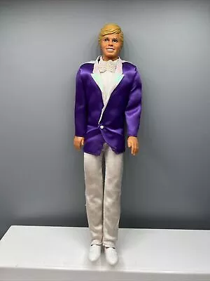 Vintage 1989 My First Ken Doll #9940 Prince Barbie Boyfriend Purple Tux 80’s Guy • $21