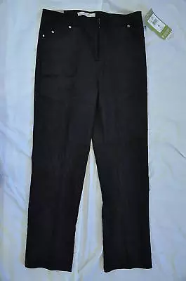 Women's Erin London Size 6 Black Stretch Pants Polyester Mix Stylish Comfort • $11.89