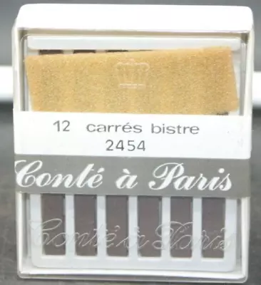 Vintage Conte A Paris 12 Carres Bistre Chalk Crayon 2454 NEW SEALED FROM PACK • $8.99