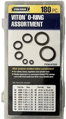 180 PC Viton O-Ring Kit Excellent Protection High Heat Applications (400°) • $19.99