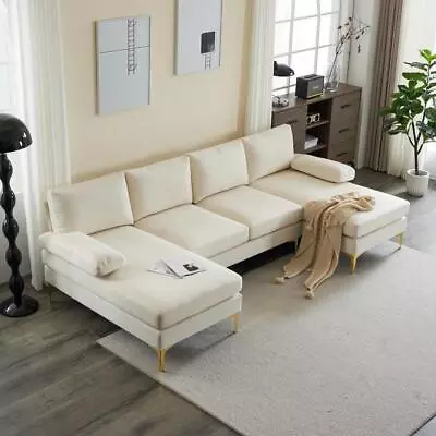 FCH 110 Inch 4 Seat Sectional Sofa Set Modern Couch With Two Chaise U Shape • $497.89