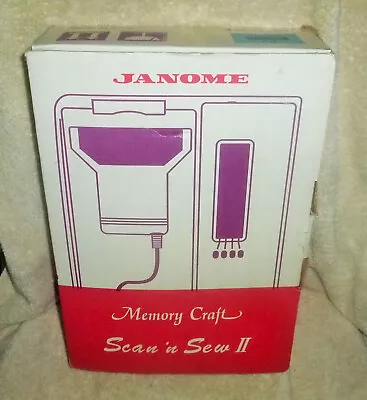 JANOME Scan N' Sew II For Memory Craft 9000 / 5000 With Memory Card No PC Cable • $125