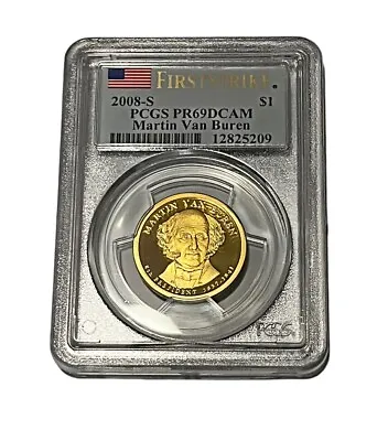 2008-S PR69DCAM MARTIN VAN BUREN PCGS $1 Coin • $14.49