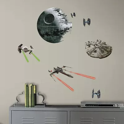 Star Wars Ships Peel & Stick Wall Decals Death Star Sticker Kids Room Decor Art  • $14.99