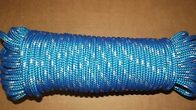 5/16  (8mm) X 125' Sail/Halyard Line Double Braid Polyester Sheets Boat Rope • $53