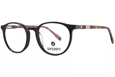 Sperry Bowline C01 Eyeglasses Men's Black/Tortoise Full Rim Round Shape 50mm • $79.95