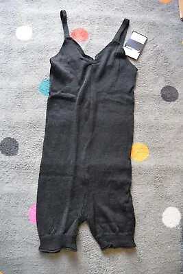 Black Intermezzo Knit Short Romper Warm Up Dance Suit - All Sizes (4106) • £13