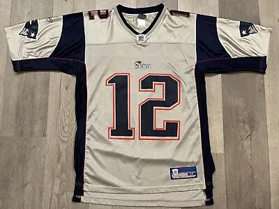 Tom Brady New England Patriots Reebok Men’s Silver Football Jersey - Medium • $55