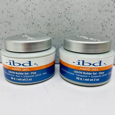 IBD Builder Gel CLEAR + PINK Combo Set 56 G/2 Oz Item# 61178; #56832 Strong UV • $45.46