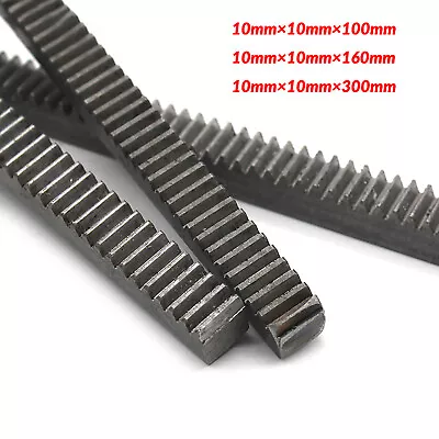 10x100/160/300mm 1 Module Steel Gear Rack Pinion Rack For Motor RC Model CNC DIY • $72.48