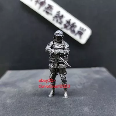 Black Bronze Russian Army Officer Vintage Special Forces SWAT Soldier Statue US • $9.99