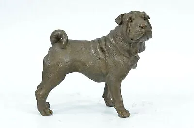 Vintage Cast Metal / Copper Color / Bronze Male Bull Dog Figurine Sculpture Sale • $139.65