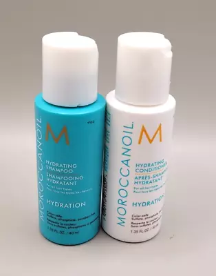 Moroccanoil Hydrating Set Of Shampoo & Conditioner Travel Size  1.35oz/40ml*2 • $7.99