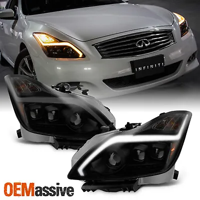 [Black Smoked]Fits 2008-2015 G37 / Q60 Coupe Sequential LED Projector Headlights • $395.99