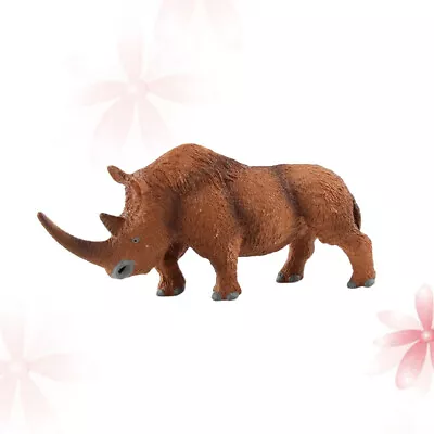  1pc Simulated Wild Animal Model Adornment Rhinoceros Ornaments Household • $13.75